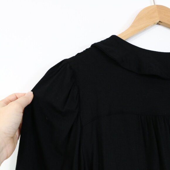 *Badgley Mischka Black Ruffle Blouse - Picture 6 of 6